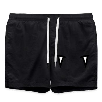 2 vampire zaehne épicé habiller - Short de bain - noir - Devant - AI Model Male 185 light (185cm)