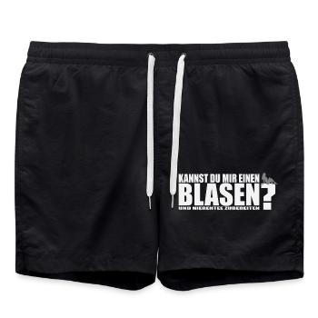 Coole lustige Sprüche- Blasen und Nierentee Tshirt - Badeshorts - Schwarz - Vorne - AI Model Male 185 light (185cm)