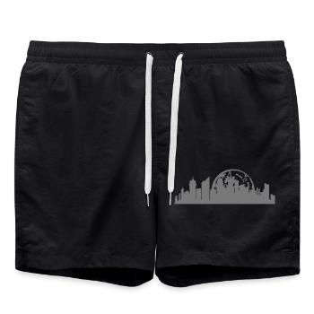métropole ville ville métropole silhouette hauptst - Short de bain - noir - Devant - AI Model Male 185 light (185cm)