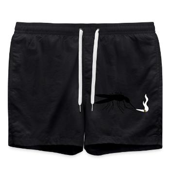 moustiques fumer drogue weed hanf joint cann - Short de bain - noir - Devant - AI Model Male 185 light (185cm)