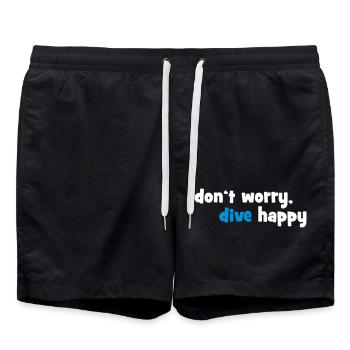 plonger - Short de bain - noir - Devant - AI Model Male 185 light (185cm)