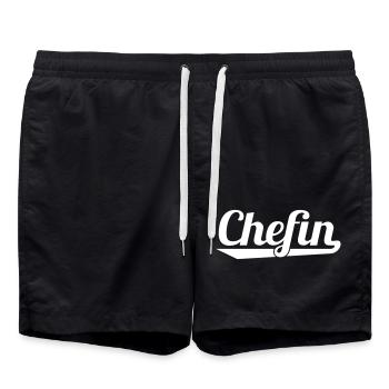 Chef - Short de bain - noir - Devant - AI Model Male 185 light (185cm)
