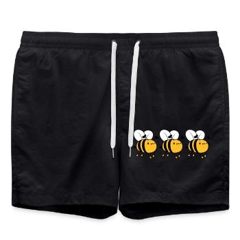 3 abeilles occupées - Short de bain - noir - Devant - AI Model Male 185 light (185cm)