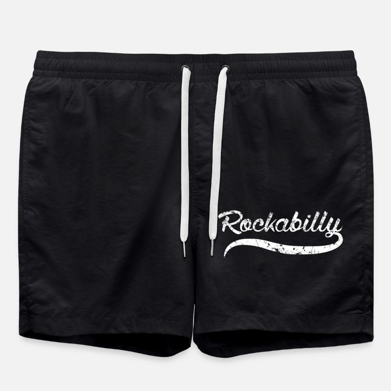Rockabilly - Short de bain - noir