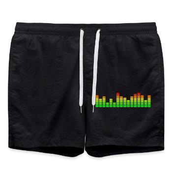 Music equalizer & visualizer - Swim Trunks - black - Front - AI Model Male 185 light (185cm)