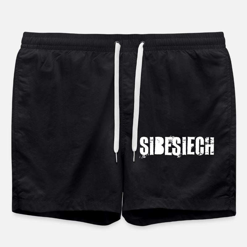 Schweizerdeutsch Tausendsassa - Sibesiech - Badeshorts - Schwarz