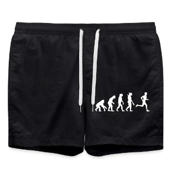 Evolution run monkey gift - Swim Trunks - black - Front - AI Model Male 185 light (185cm)