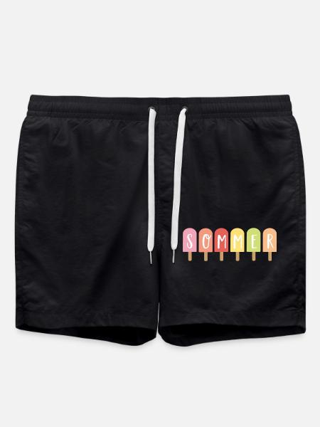 Sommer - Badeshorts - Schwarz