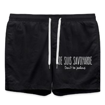 je suis savoyarde fierté savoie cadeau maman - Short de bain - noir - Devant - AI Model Male 185 light (185cm)