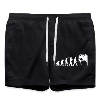 Climbing evolution - Swim Trunks - black - Front - AI Model Male 185 light (185cm)