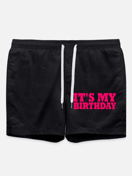 Its my birthday - Swim Trunks - black