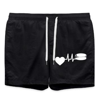 Wintersport Eishockeyteam Ice Hockey Eishockey - Badeshorts - Schwarz - Vorne - AI Model Male 185 light (185cm)