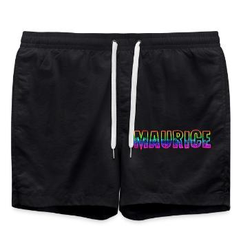 maurice rs regenbogen - Badeshorts - Schwarz - Vorne - AI Model Male 185 light (185cm)