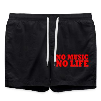 No music no life - Short de bain - noir - Devant - AI Model Male 185 light (185cm)