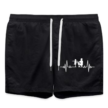 Famille Papa Battement de coeur Fils Fils Fils Puls père - Short de bain - noir - Devant - AI Model Male 185 light (185cm)
