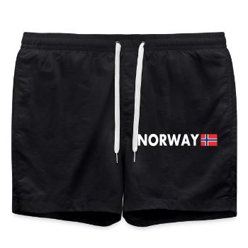 Drapeau de la Norvège - Short de bain - noir - Devant - AI Model Male 185 light (185cm)