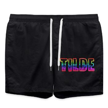 tilde rs rainbow - Swim Trunks - black - Front - AI Model Male 185 light (185cm)