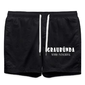nimms patschifig - Badeshorts - Schwarz - Vorne - AI Model Male 185 light (185cm)