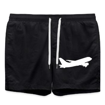 Airplane - Swim Trunks - black - Front - AI Model Male 185 light (185cm)