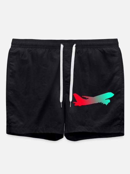Airplane - Swim Trunks - black