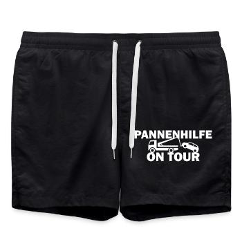 Abschlepper Abschleppdienst Pannenhilfe Beruf - Badeshorts - Schwarz - Vorne - AI Model Male 185 light (185cm)