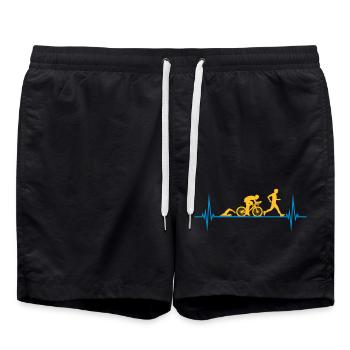Puls Sport Triathlon - Badeshorts - Schwarz - Vorne - AI Model Male 185 light (185cm)