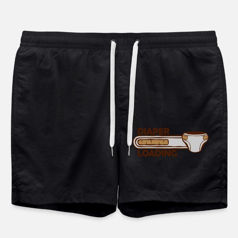 Diaper Loading Windel - Swim Trunks - black