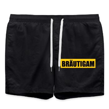 bräutigam - Badeshorts - Schwarz - Vorne - AI Model Male 185 light (185cm)