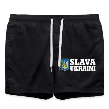 Slava ukraini - Badeshorts - Schwarz - Vorne - AI Model Male 185 light (185cm)
