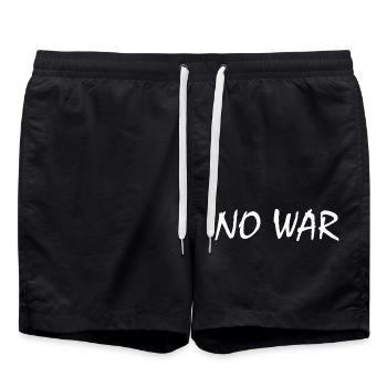No war - Badeshorts - Schwarz - Vorne - AI Model Male 185 light (185cm)