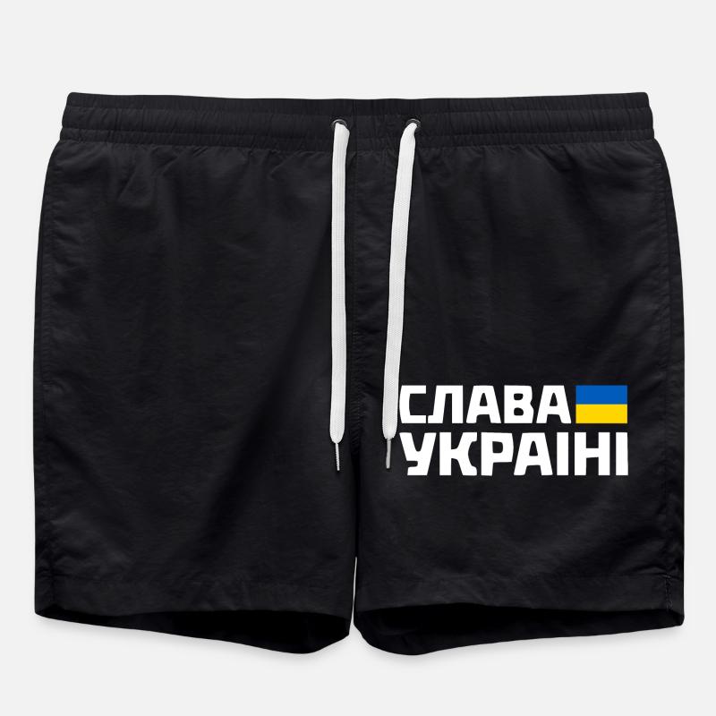 Slava ukraini - Swim Trunks - black