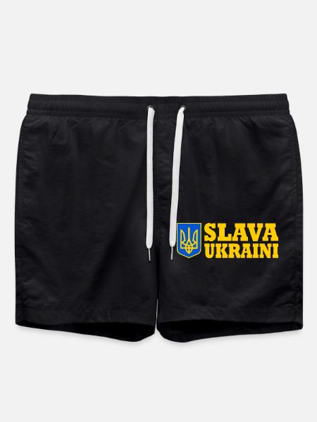 Slava ukraini - Swim Trunks - black