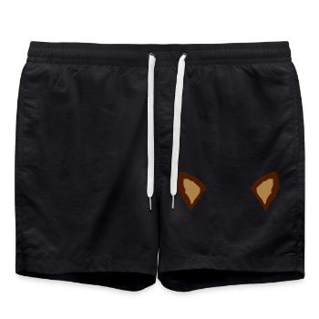 2 animal ears - Swim Trunks - black - Front - AI Model Male 185 light (185cm)