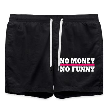 No money no funny - Short de bain - noir - Devant - AI Model Male 185 light (185cm)
