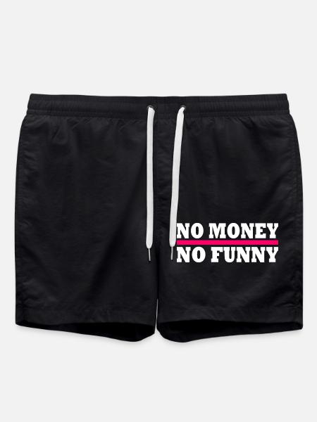 No money no funny - Swim Trunks - black