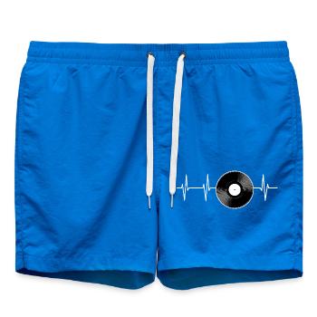 Schallplatte Herzfrequenz - Badeshorts - Cobalt blue - Vorne