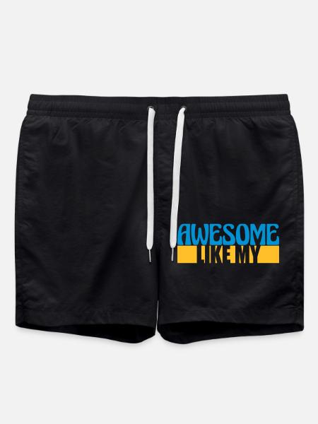 Template Vorlage Awesome Like - Swim Trunks - black