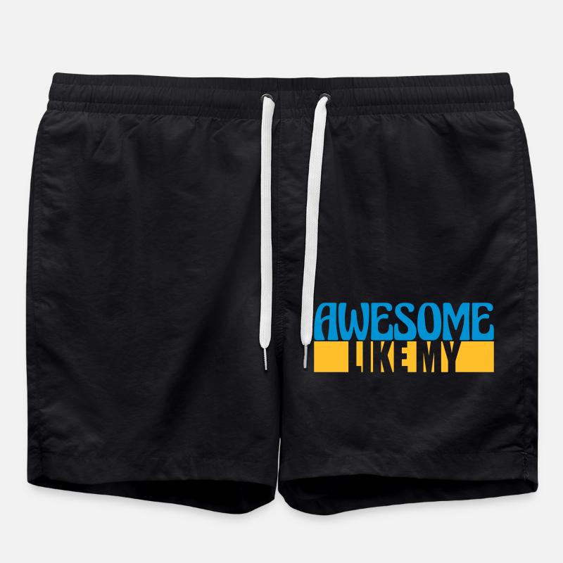 Template Vorlage Awesome Like - Badeshorts - Schwarz
