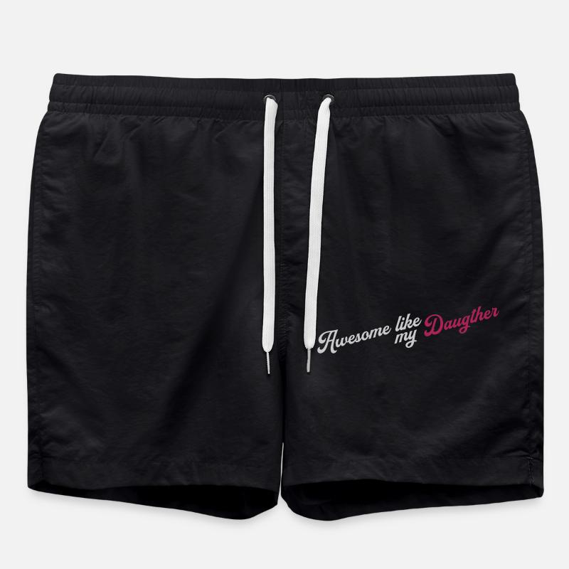 Awesome Like My Daughter - Swim Trunks - black