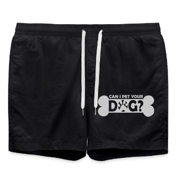 Caressez votre chien en disant - Short de bain - noir - Devant - AI Model Male 185 light (185cm)