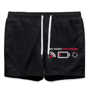 Mon pire cauchemar Logos - Short de bain - noir - Devant - AI Model Male 185 light (185cm)