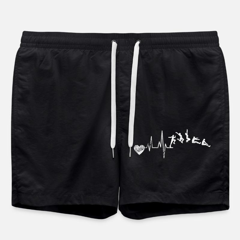 Weitsprung Weitspringer Hochsprung Dreisprung - Badeshorts - Schwarz