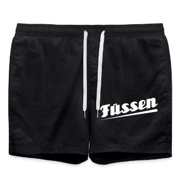 Füssen - Textdesign mit Stadtnamen - Badeshorts - Schwarz - Vorne - AI Model Male 185 light (185cm)