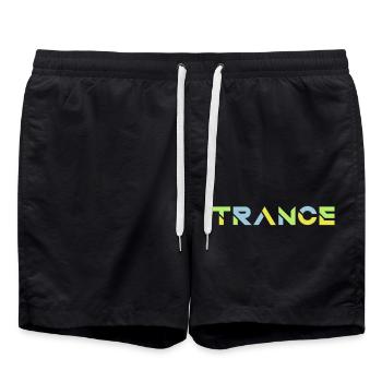 Conception de lettrage de transe de texte - Short de bain - noir - Devant - AI Model Male 185 light (185cm)