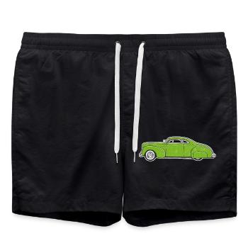 Hot Rod Custom Car vert, design par Mondwinkel - Short de bain - noir - Devant - AI Model Male 185 light (185cm)