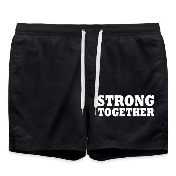 Strong together - Short de bain - noir - Devant - AI Model Male 185 light (185cm)
