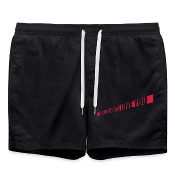 J’aimerai toujours - Short de bain - noir - Devant - AI Model Male 185 light (185cm)