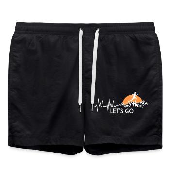let s go trail running course à pied nature - Short de bain - noir - Devant - AI Model Male 185 light (185cm)