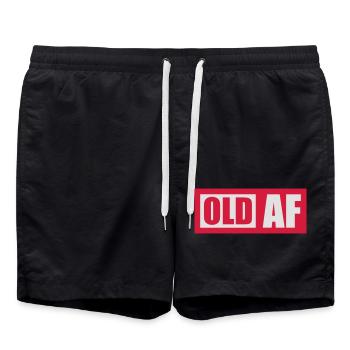 ancien logo de texte AF - Short de bain - noir - Devant - AI Model Male 185 light (185cm)