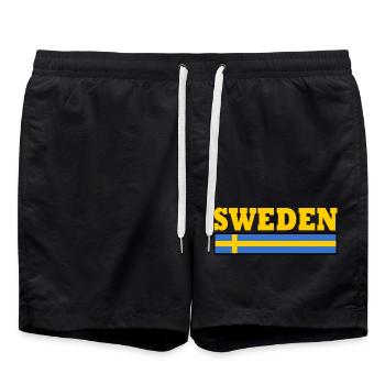 Schweden - Badeshorts - Schwarz - Vorne - AI Model Male 185 light (185cm)